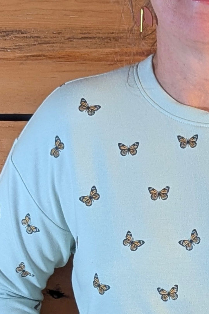 Chandail col rond Lily — Papillon