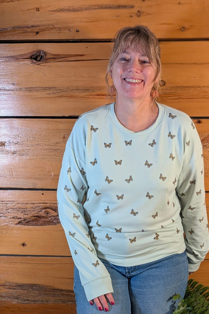 Chandail col rond Lily — Papillon