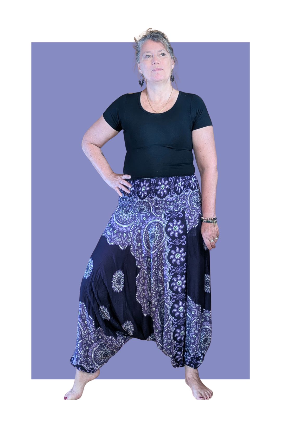 Pantalon sarouel transformable femme – style bohème confortable