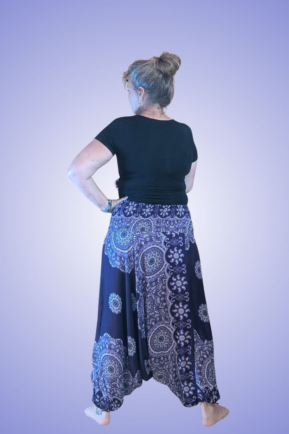 Pantalon sarouel transformable femme – style bohème confortable