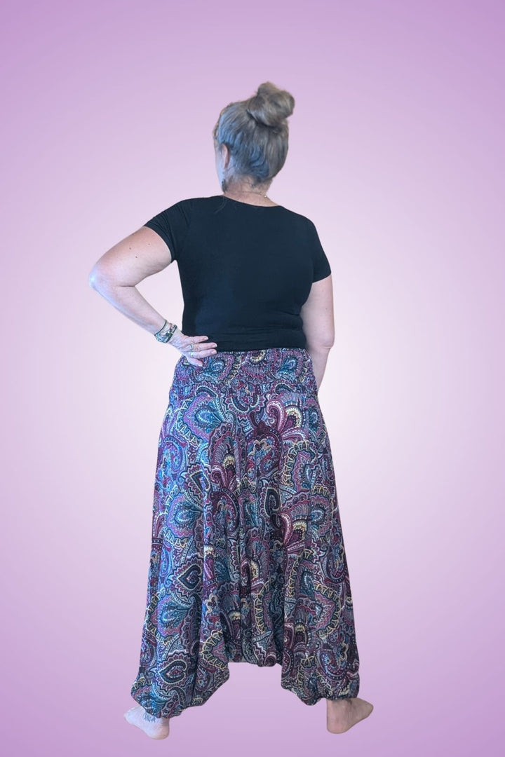 Pantalon Sarouel Transformable – 2 looks en 1 —Paisley
