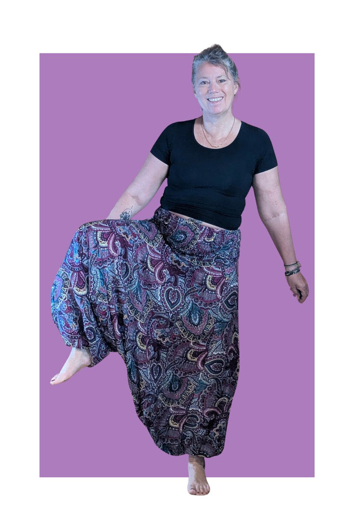 Pantalon Sarouel Transformable – 2 looks en 1 —Paisley