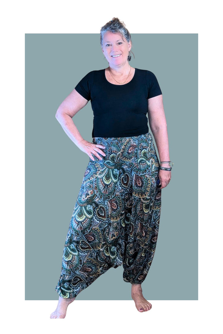 Pantalon Sarouel Transformable – 2 looks en 1 —Paisley