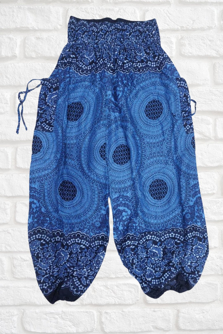 Pantalon Aladin — Kaléidoscope monochrome