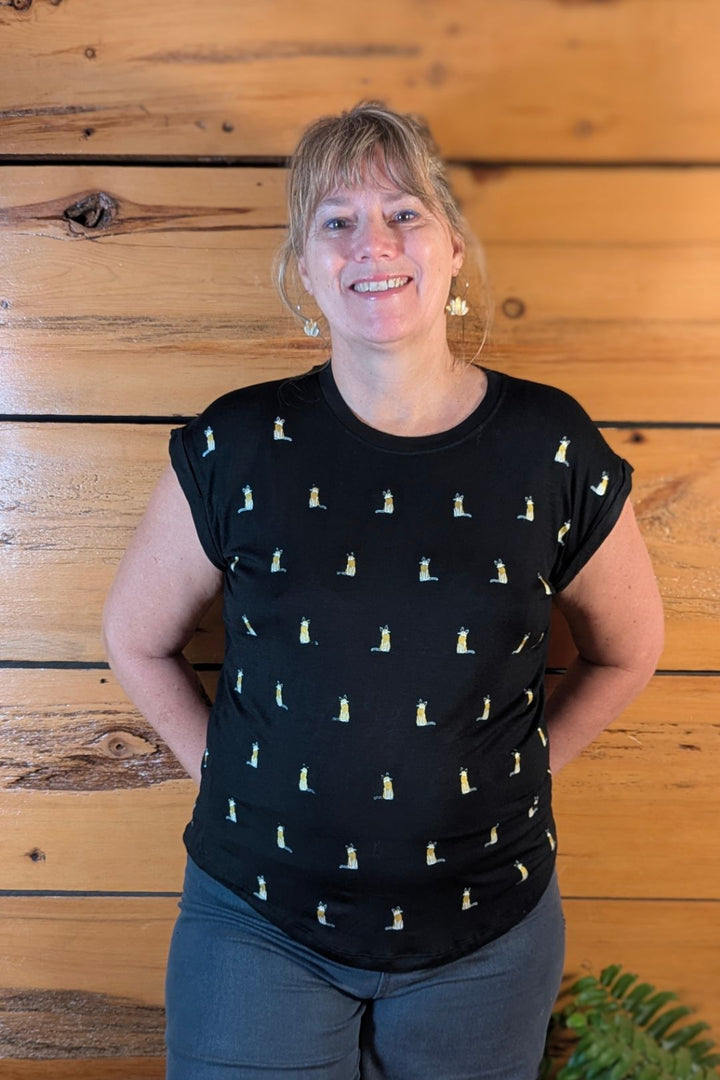 T-shirt Lily — Chat doré