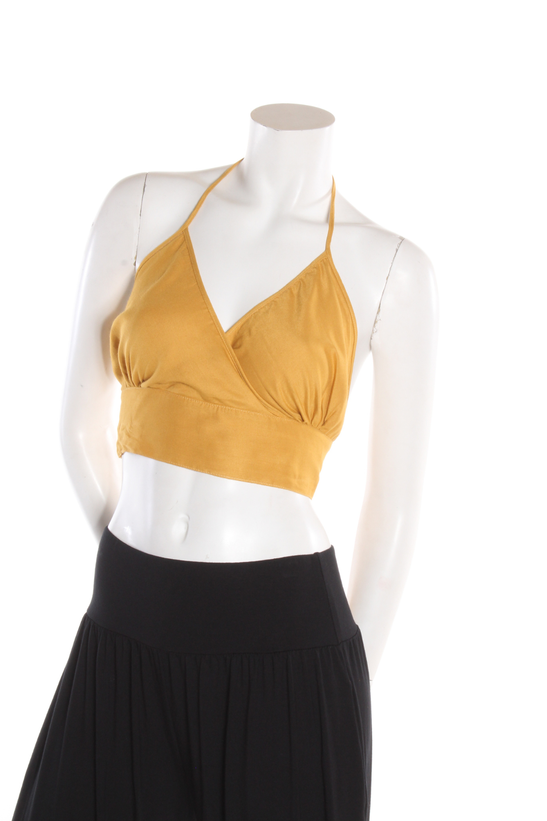 Camisole crop top Iris — Uni Moutarde Camisole by Sornsiri | Roxy Lama