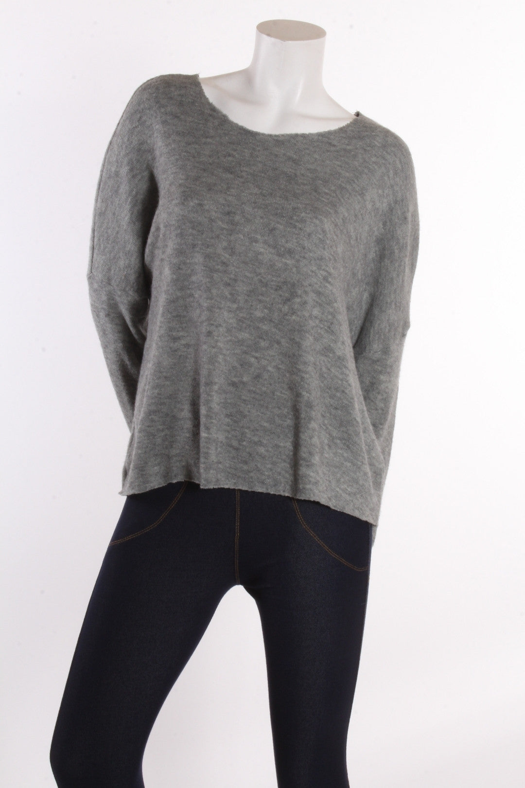 Chandail ample à coupe carrée Selena Gris-vert Chandail by Millionnaire | Roxy Lama