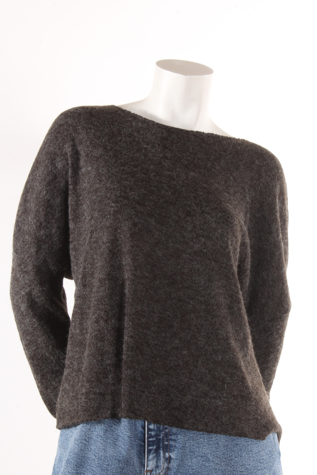 Chandail ample à coupe carrée Selena Charcoal Chandail by Millionnaire | Roxy Lama