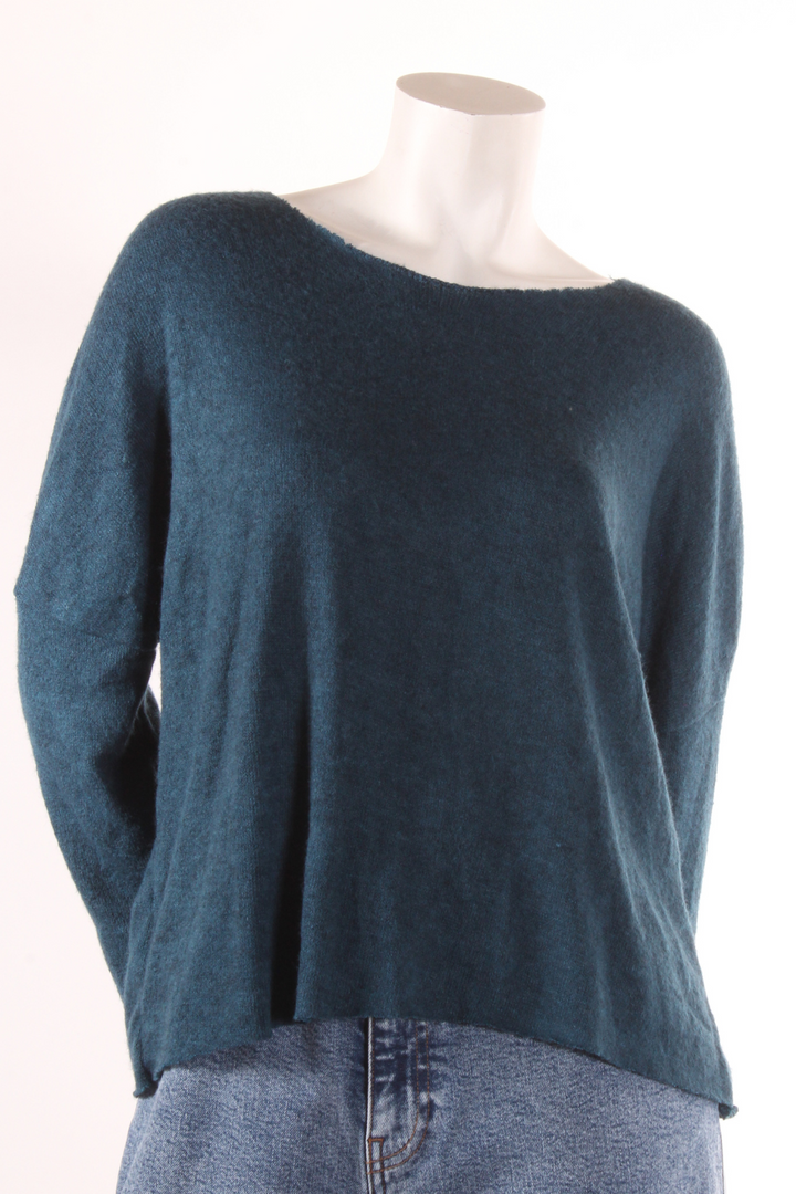 Chandail ample à coupe carrée Selena Sarcelle Chandail by Millionnaire | Roxy Lama