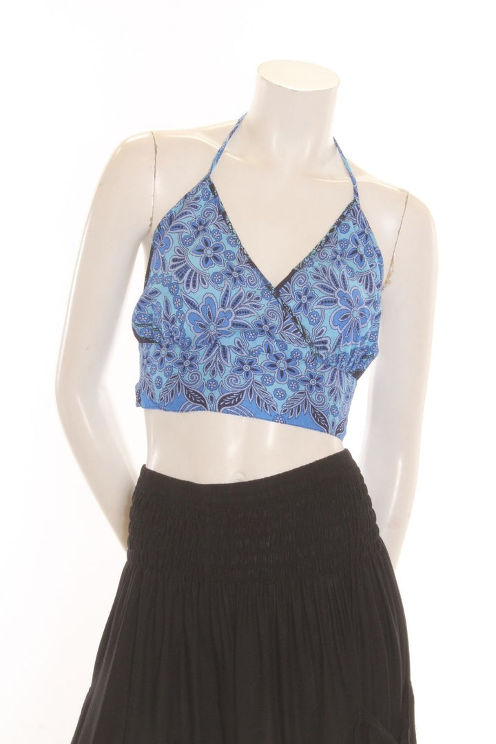 Crop top Iris - imprimé Kaléidoscope - Bleu Camisole by Sornsiri | Roxy Lama