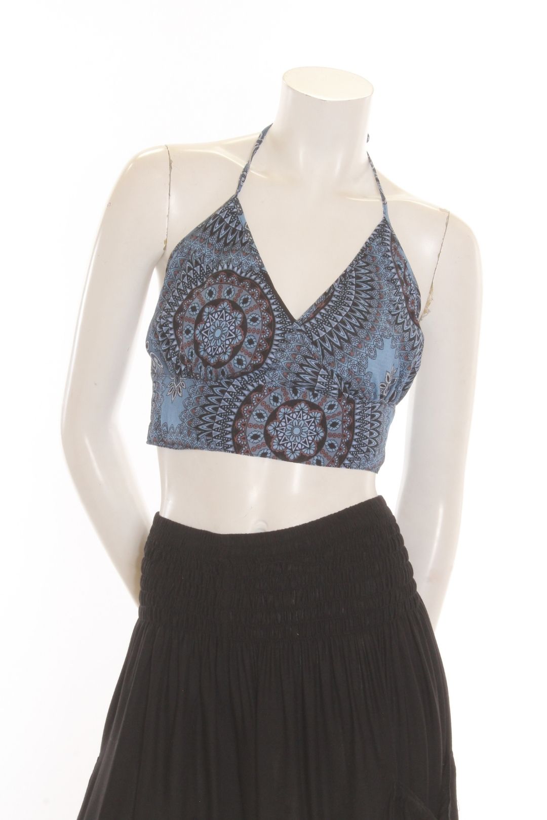 Crop top Iris - imprimé Kaléidoscope - Gris Camisole by Sornsiri | Roxy Lama