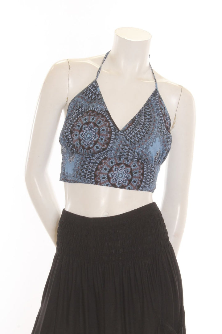 Crop top Iris - imprimé Kaléidoscope - Gris Camisole by Sornsiri | Roxy Lama