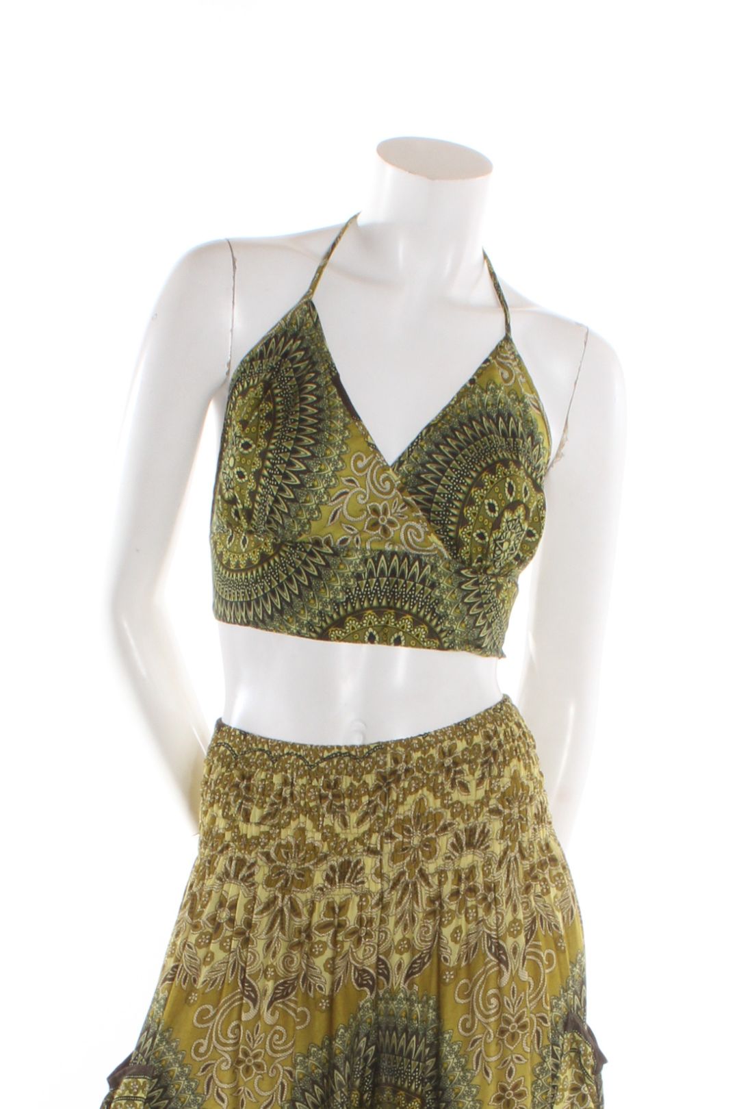 Crop top Iris - imprimé Kaléidoscope - Lime Camisole by Sornsiri | Roxy Lama