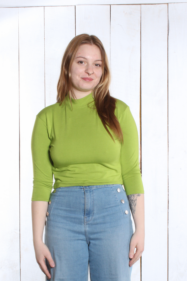 Haut Amélie - Manches 3/4 Lime Chandail by Riches | Roxy Lama