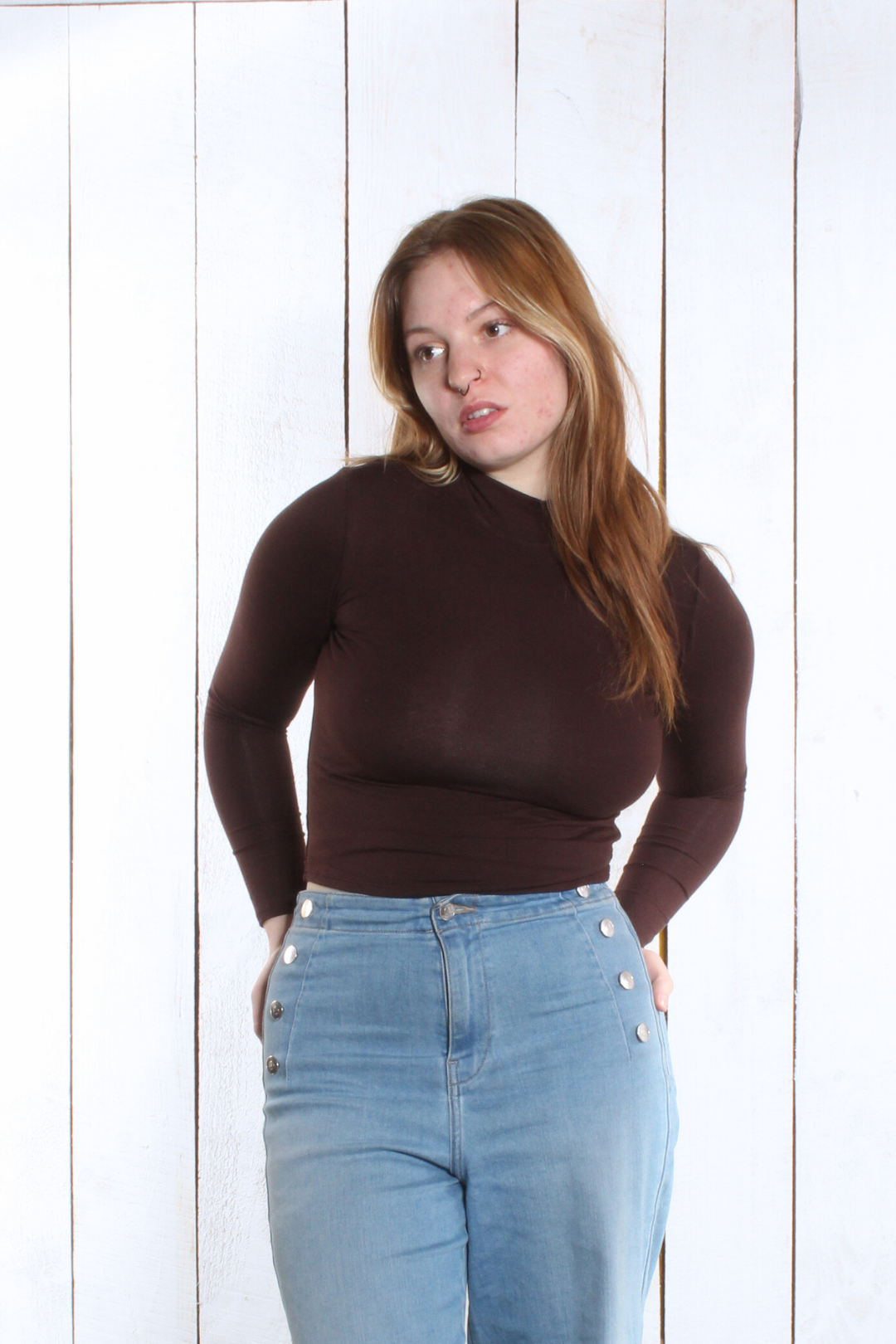 Haut Amélie - Manches longues Choco Chandail by Riches | Roxy Lama