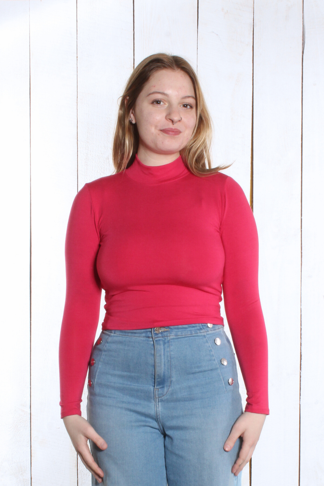 Haut Amélie - Manches longues Fushia Chandail by Riches | Roxy Lama
