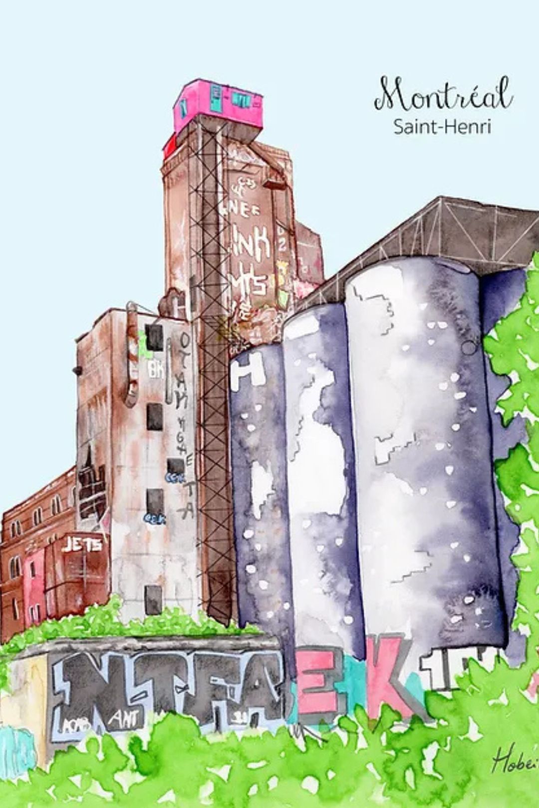 HOBEIKA ART Affiche — Montréal Saint-Henri Affiche by Hobeika Art | Roxy Lama