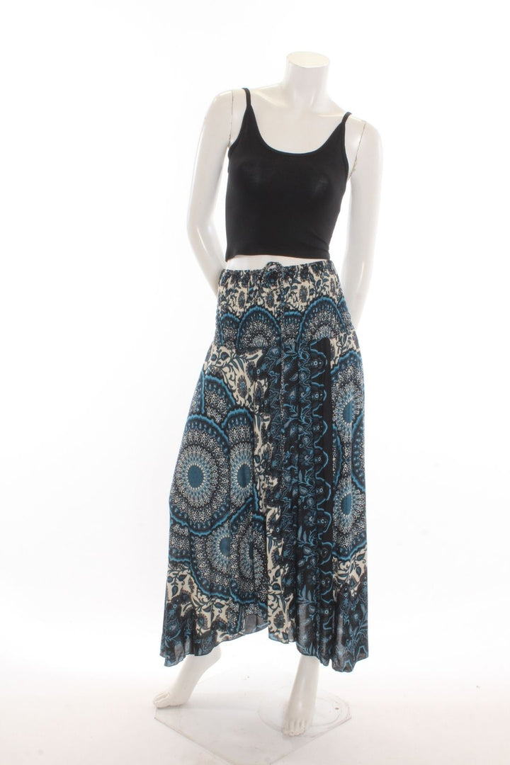 Jupe/robe sarouel — Jaipur Blanc/Turquoise Jupes by Sornsiri | Roxy Lama