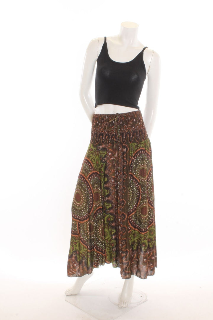Jupe/robe sarouel — Jaipur Vert/Brun Jupes by Sornsiri | Roxy Lama
