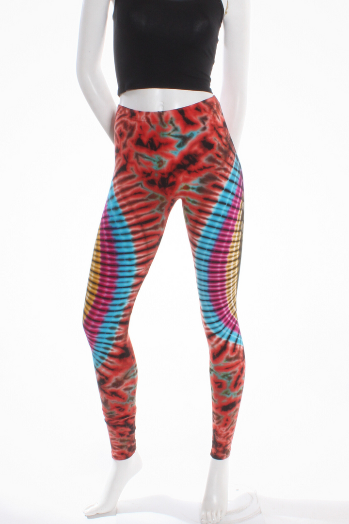 Legging Tie-Dye Daisy Rond multi orange S/M Legging by Old Core | Roxy Lama