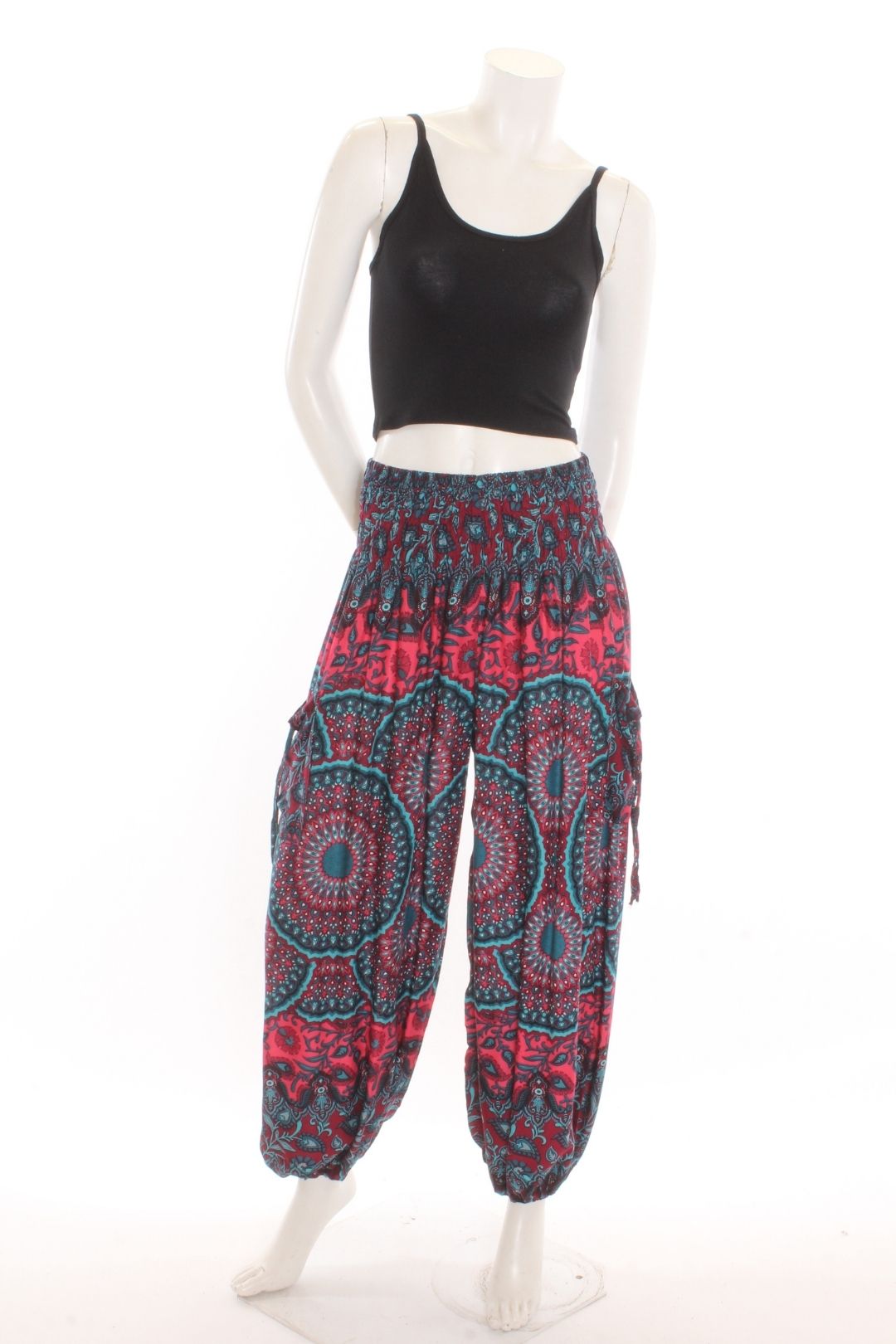 Pantalon Aladin — Jaipur Fuchsia/Turquoise Pantalons by Sornsiri | Roxy Lama