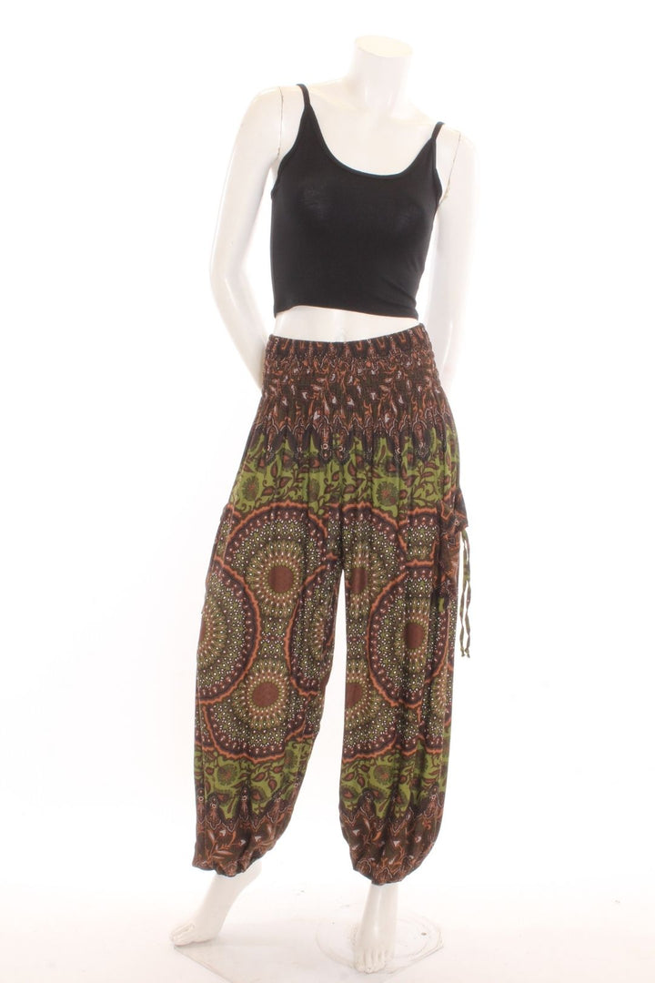 Pantalon Aladin — Jaipur Vert/Brun Pantalons by Sornsiri | Roxy Lama
