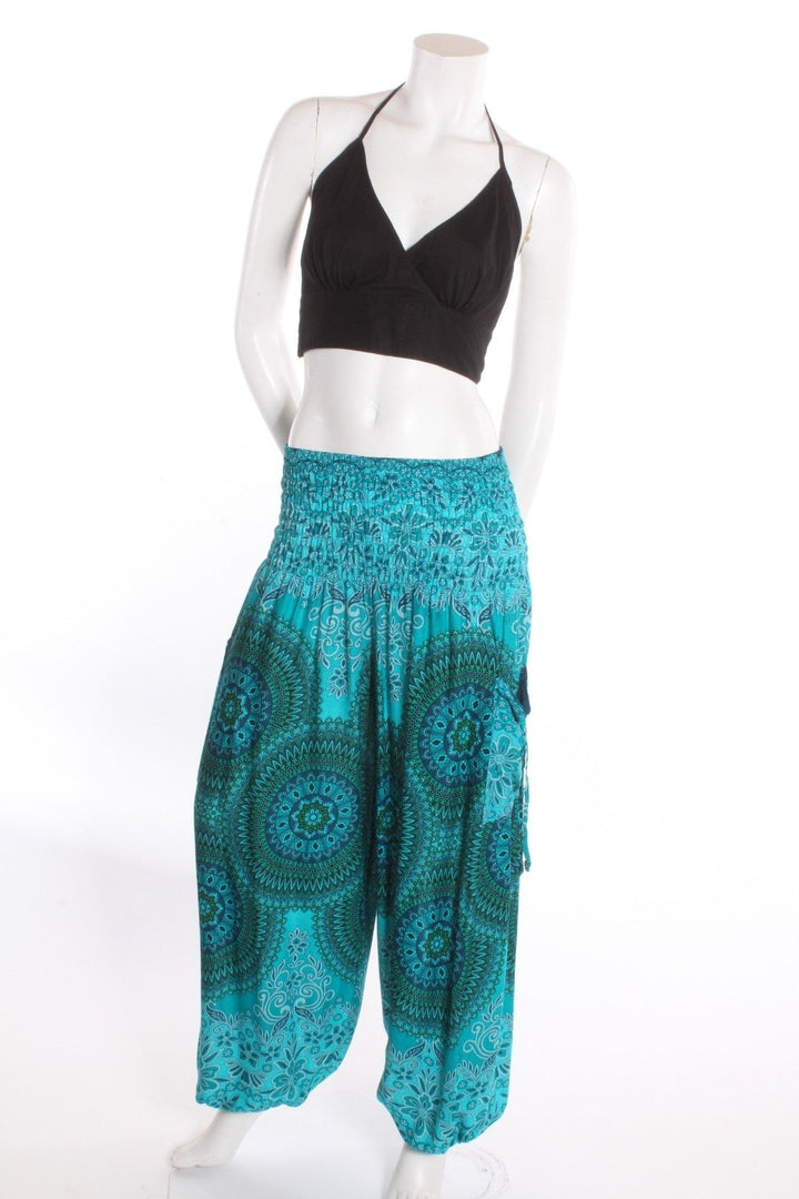 Pantalon Aladin — Kaléidoscope Émeraude Pantalons by Sornsiri | Roxy Lama