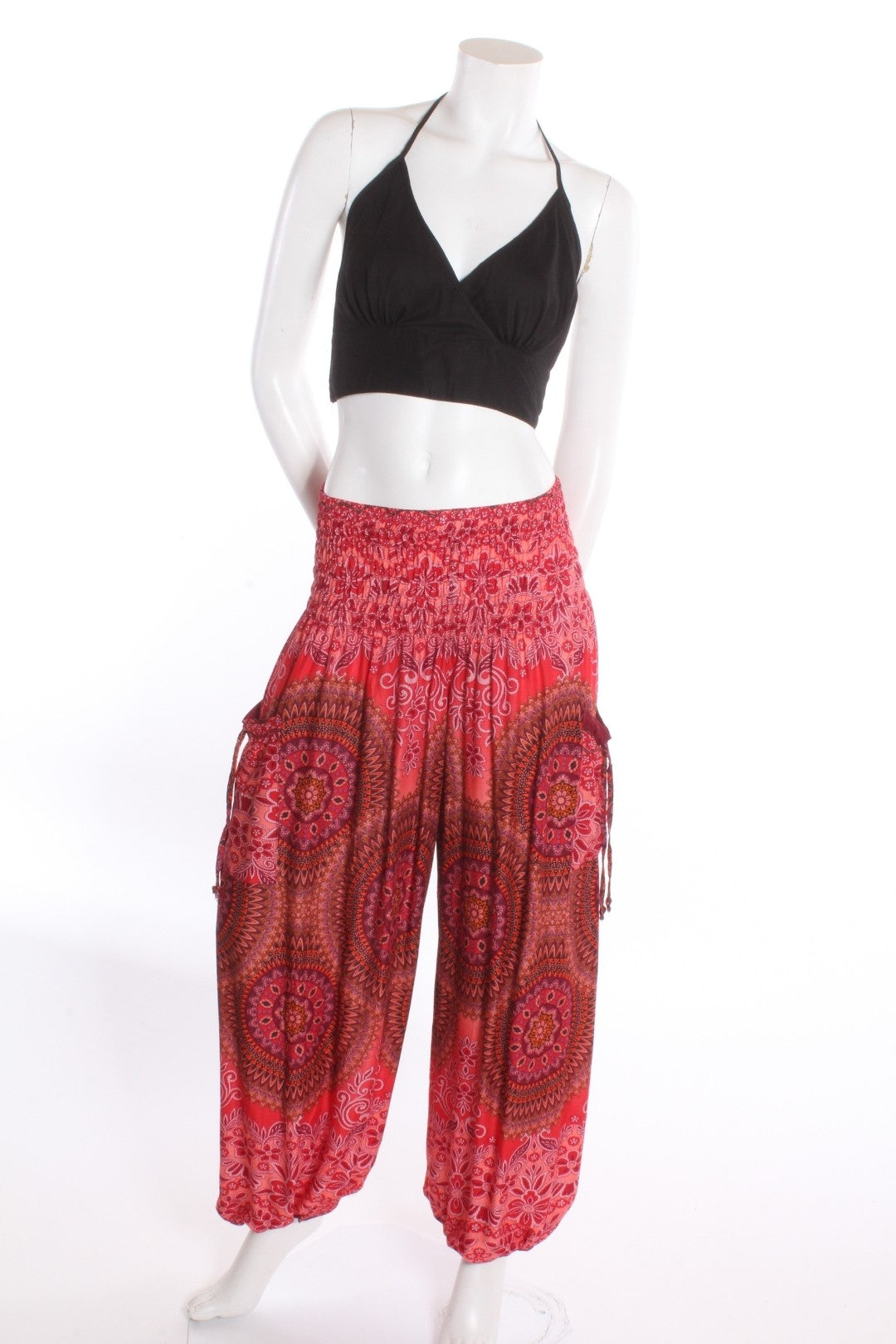 Pantalon Aladin — Kaléidoscope Rouge Pantalons by Sornsiri | Roxy Lama