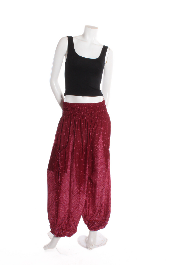 Pantalon Aladin — Plume Bordeaux Pantalons by Sornsiri | Roxy Lama