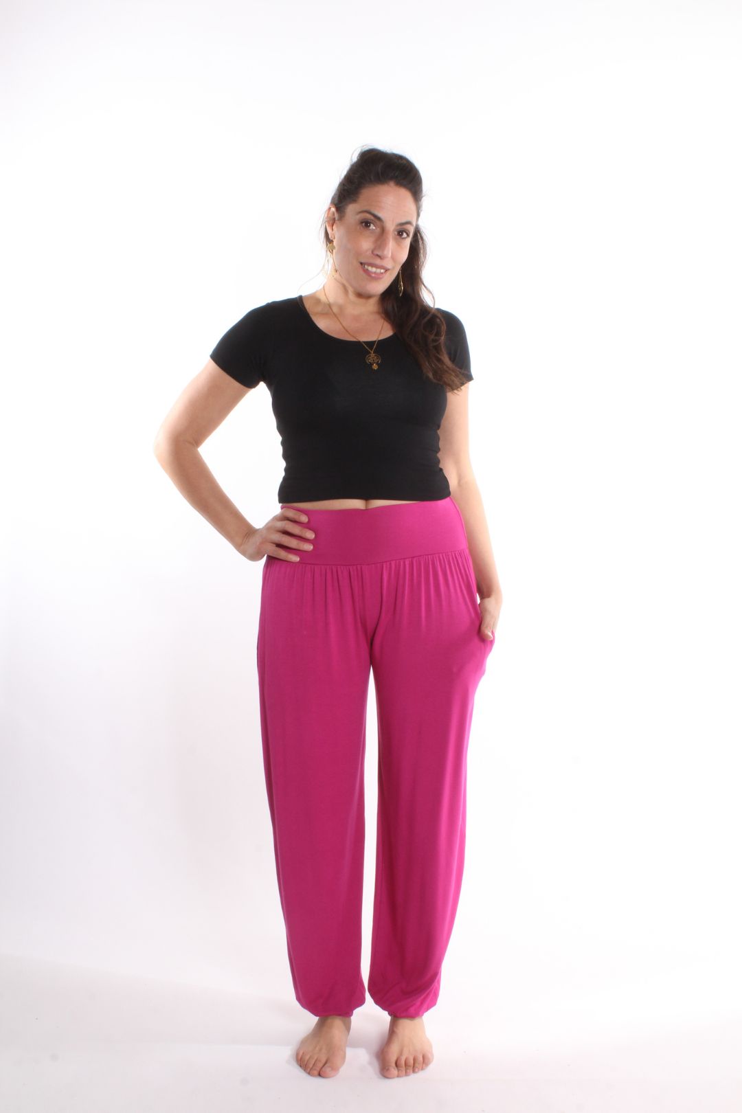Pantalon ample Rox — Uni Fushia Pantalons by Riches | Roxy Lama