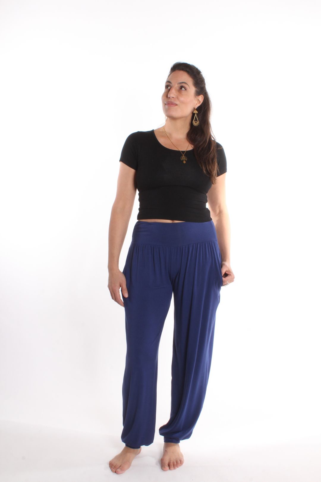 Pantalon ample Rox — Uni Marine Pantalons by Riches | Roxy Lama