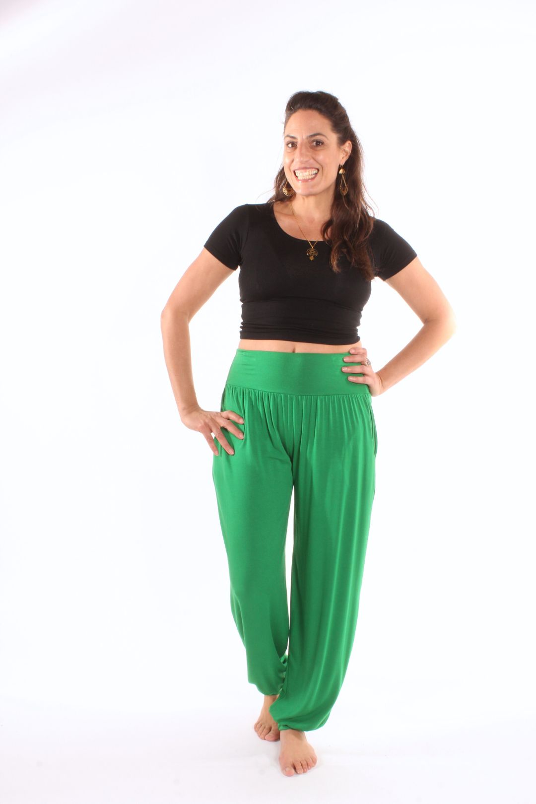 Pantalon ample Rox — Uni Vert Pomme Pantalons by Riches | Roxy Lama