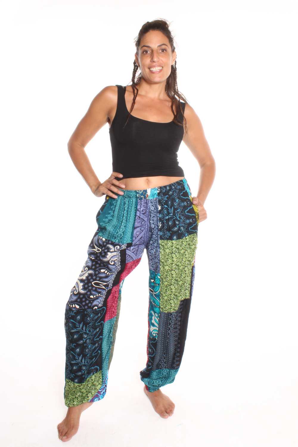 Pantalon unisexe patch rayonne Pantalons by Sornsiri | Roxy Lama