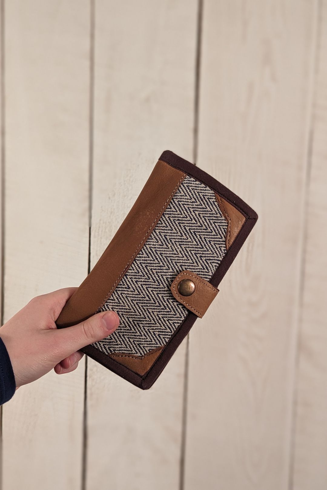 Porte monnaie - Coton tissé et cuir Bleu Porte-Monnaie by Lobsang Bag | Roxy Lama