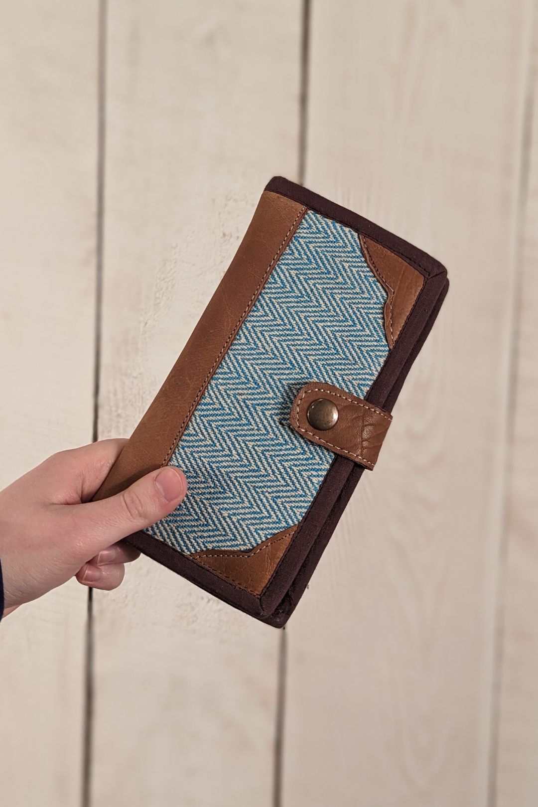 Porte monnaie - Coton tissé et cuir Turquoise Porte-Monnaie by Lobsang Bag | Roxy Lama