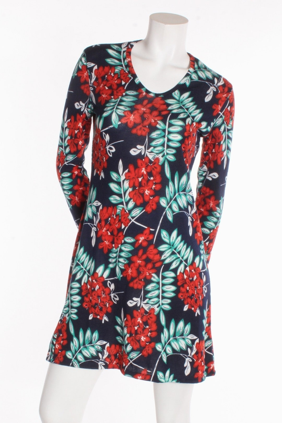 Robe Abbie fleurs rouges — Manches longues Robe by Mariposa | Roxy Lama