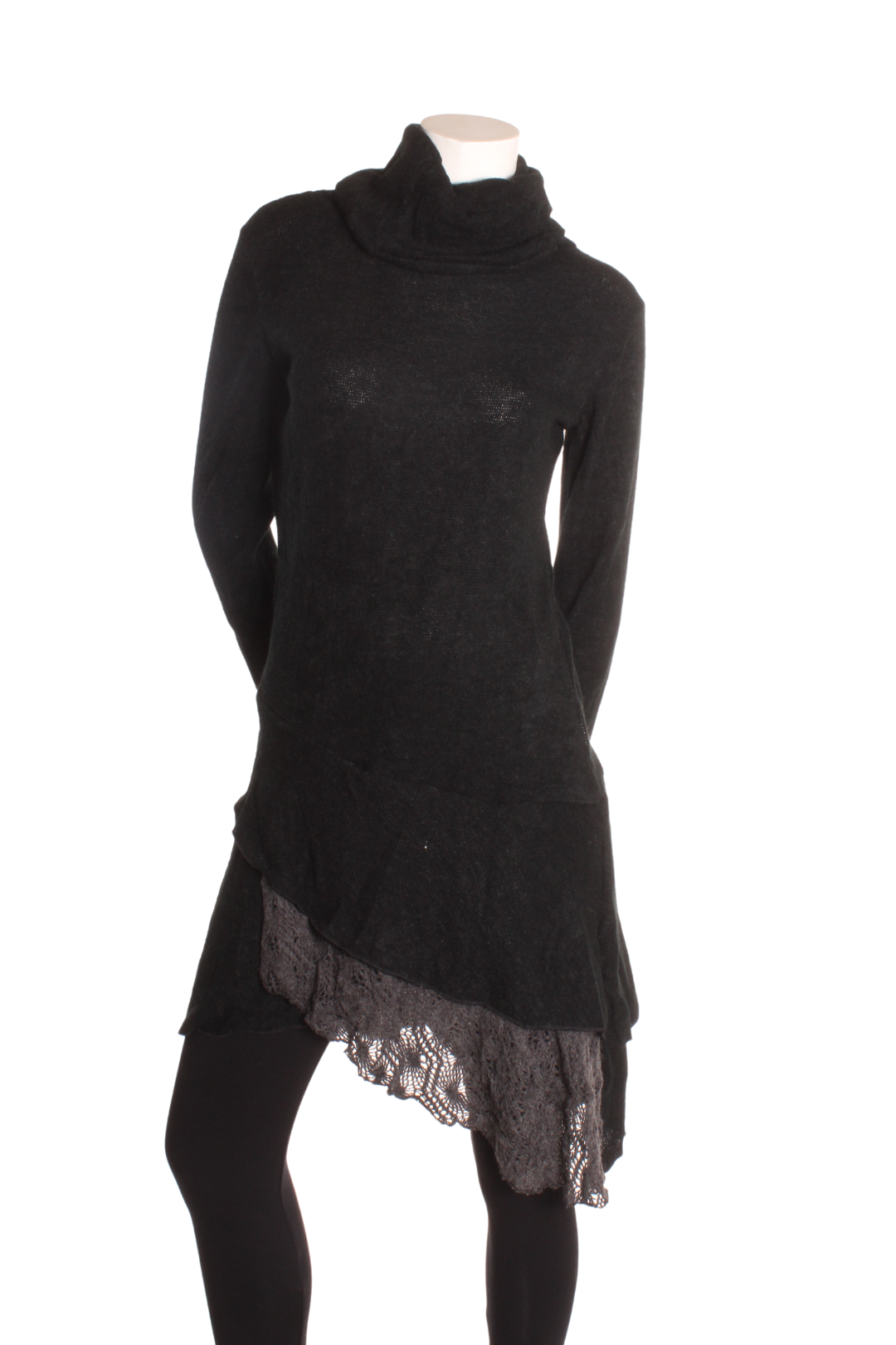 Robe acrylique longue dentelle Noir by Witchery | Roxy Lama