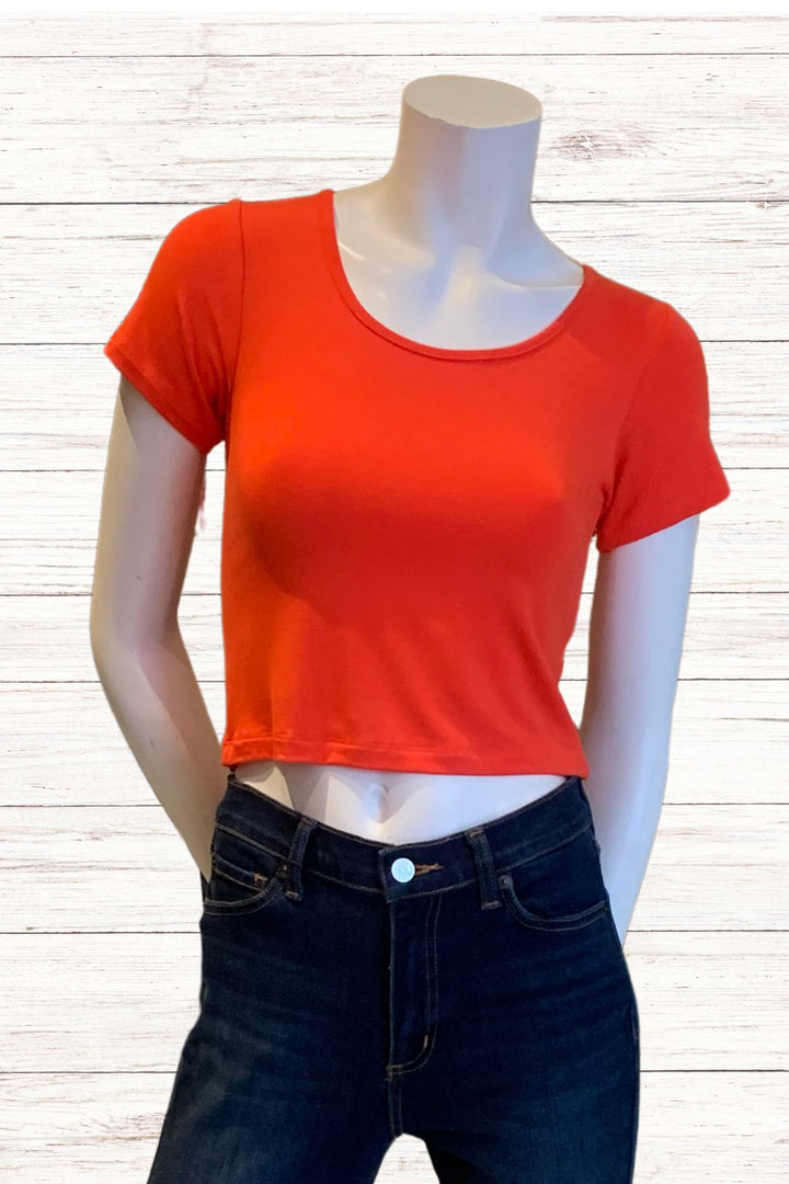 T-shirt court col rond