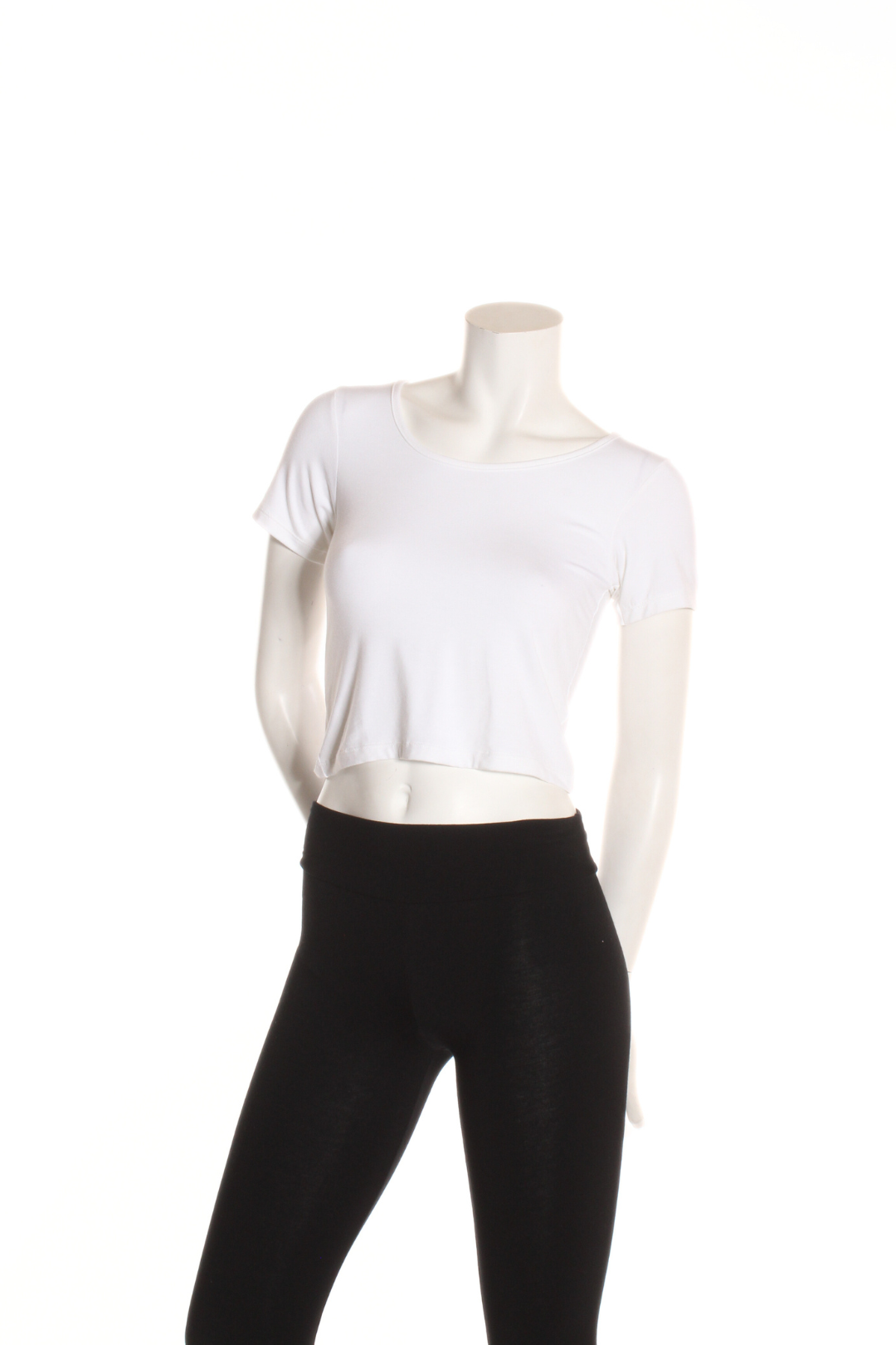 T-shirt court col rond Blanc Camisole by Eternal | Roxy Lama