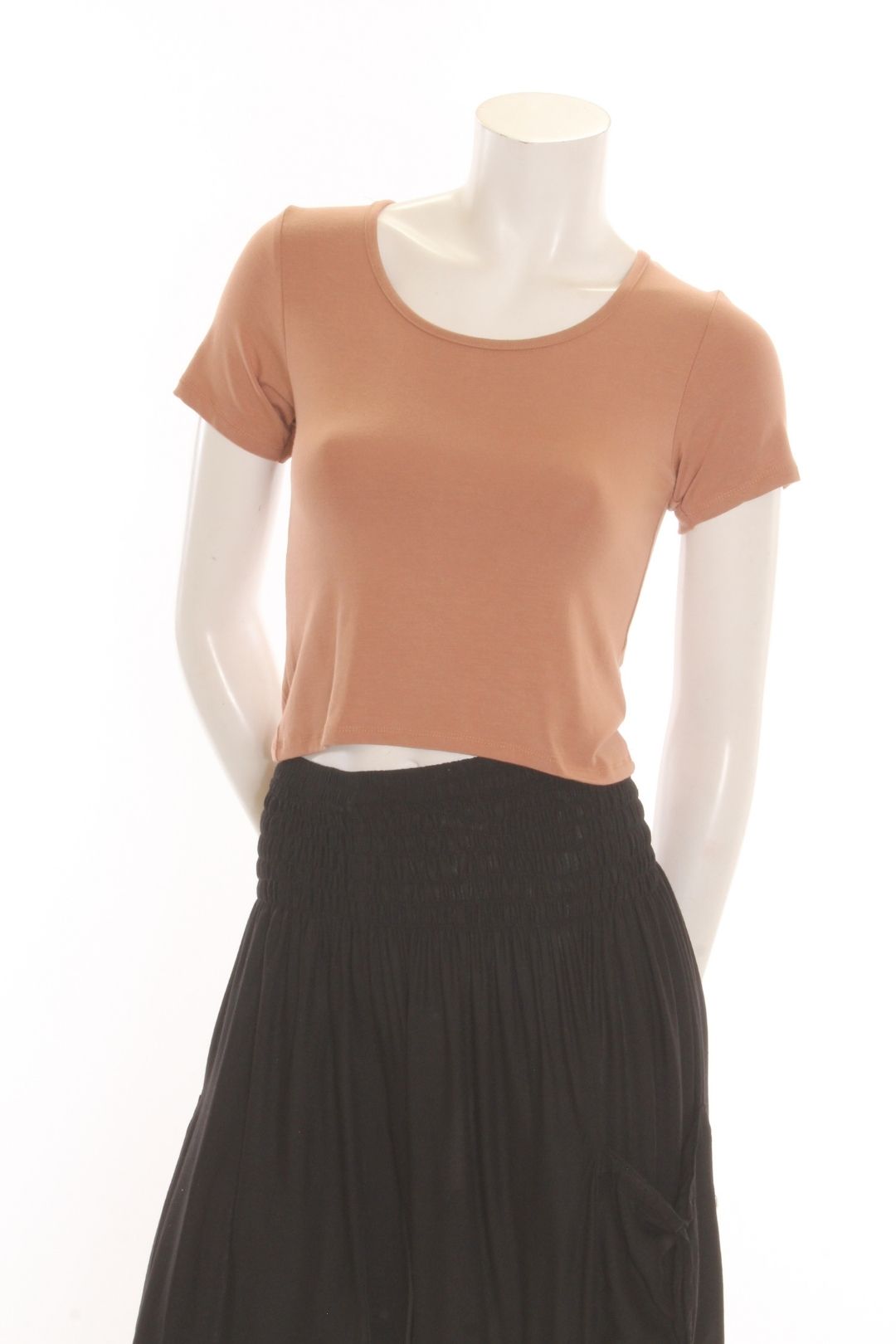 T-shirt court col rond Caramel T-shirts Femme by Eternal | Roxy Lama