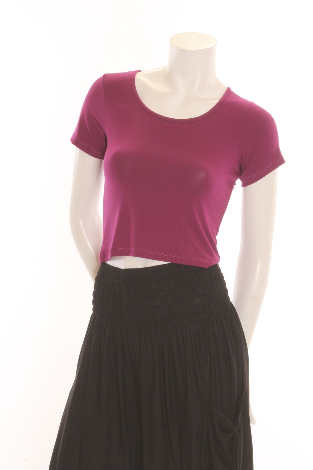 T-shirt court col rond Magenta T-shirts Femme by Eternal | Roxy Lama