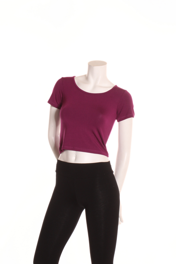 T-shirt court col rond Magenta Camisole by Eternal | Roxy Lama