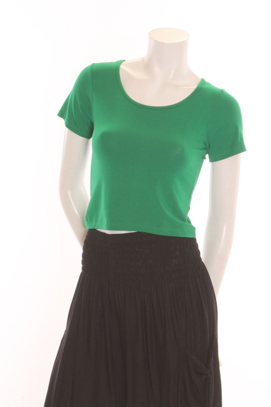 T-shirt court col rond Vert T-shirts Femme by Eternal | Roxy Lama
