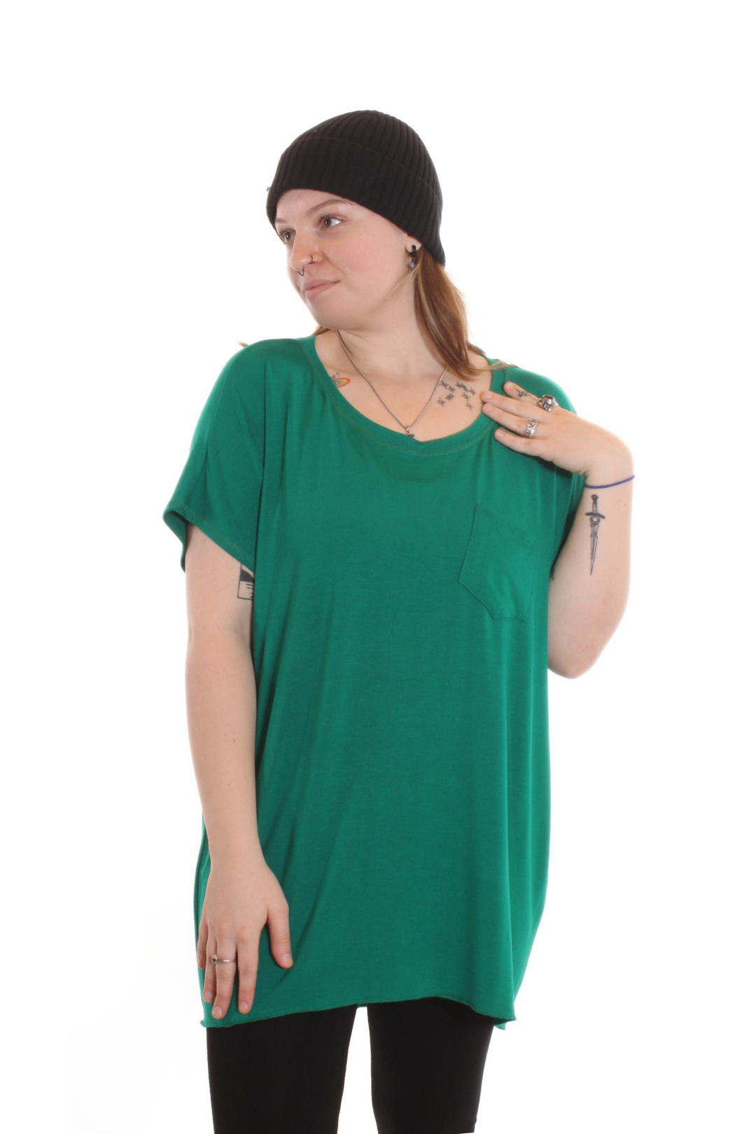 T-shirt ample petite poche Émeraude by Roxy Lama | Roxy Lama