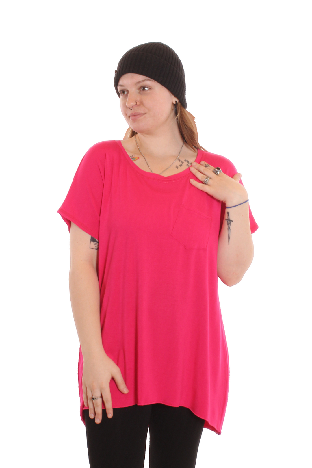 T-shirt ample petite poche Fushia by Roxy Lama | Roxy Lama