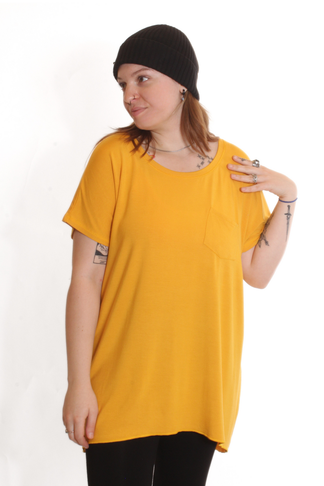 T-shirt ample petite poche Jaune by Roxy Lama | Roxy Lama