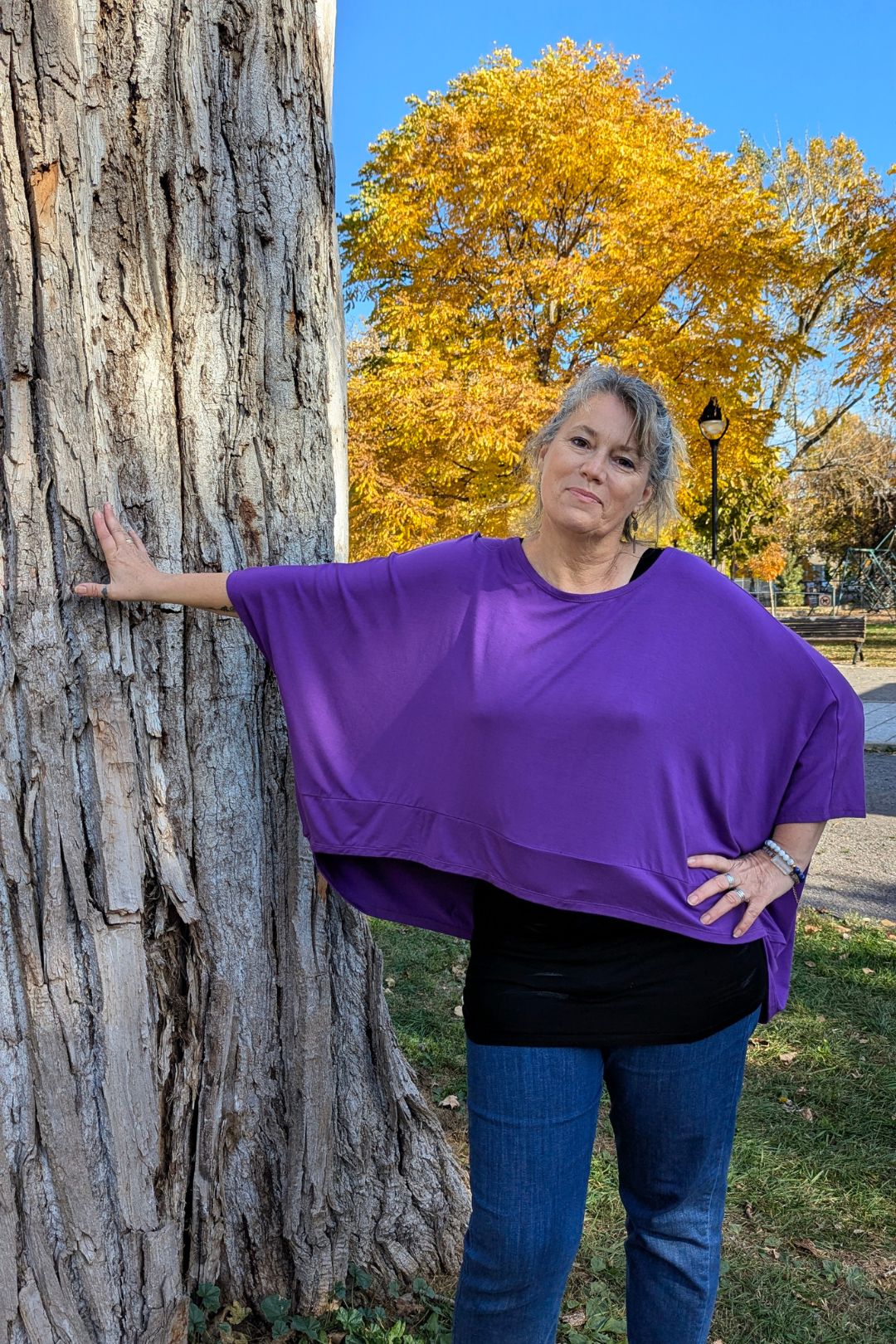 T-shirt large — Astrid Mauve T-shirt by Riches | Roxy Lama