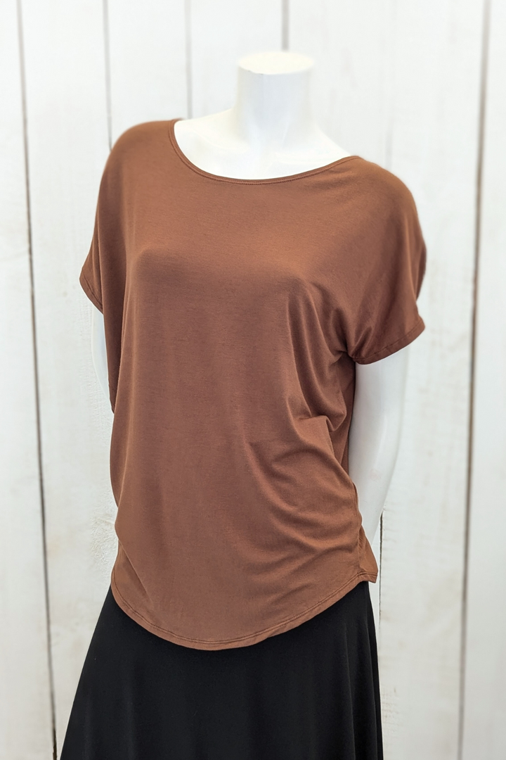 T-shirt Véro Brun T-shirts Femme by Riches | Roxy Lama