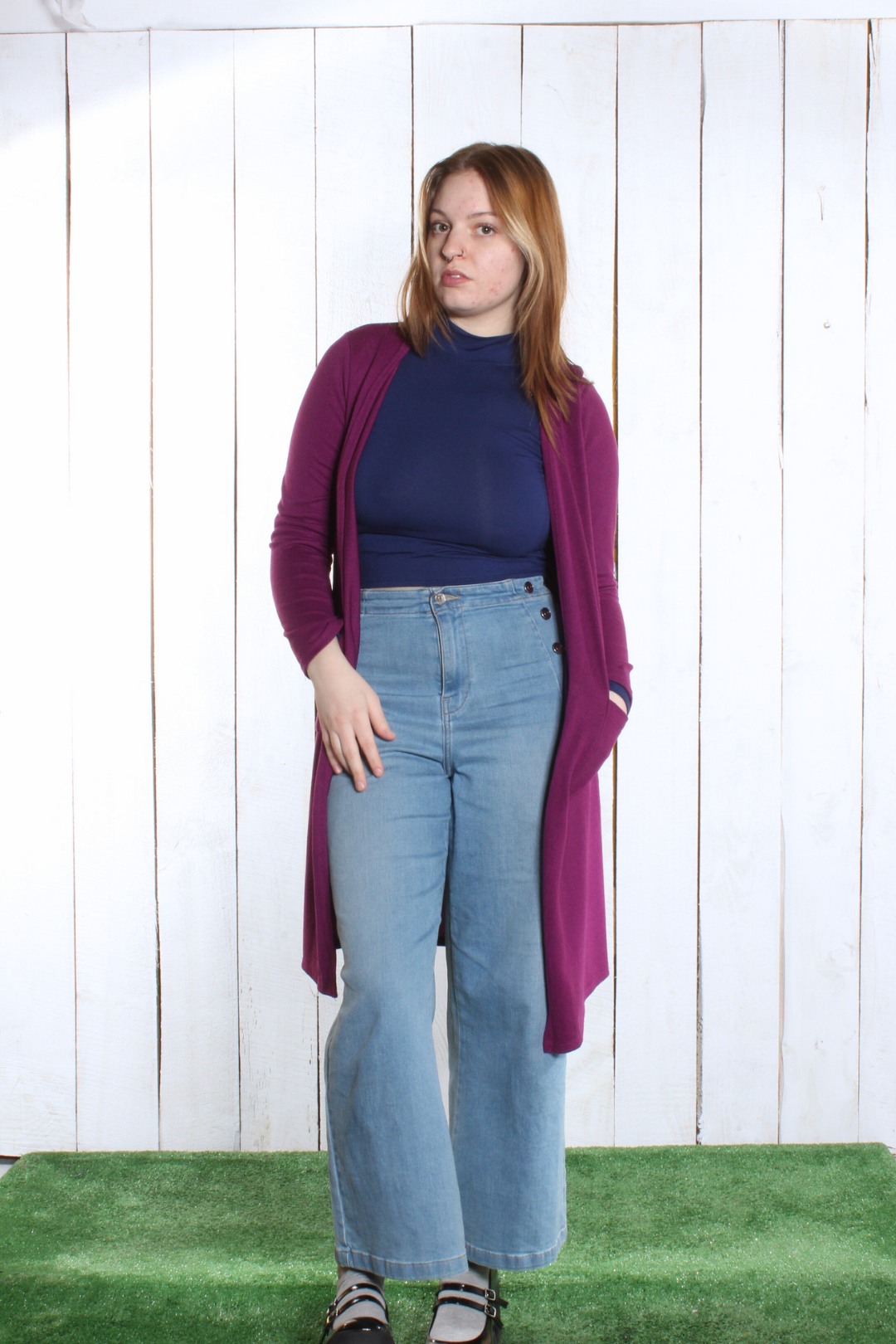 Veste longue droite- 2 poches Fushia Vestes by Riches | Roxy Lama