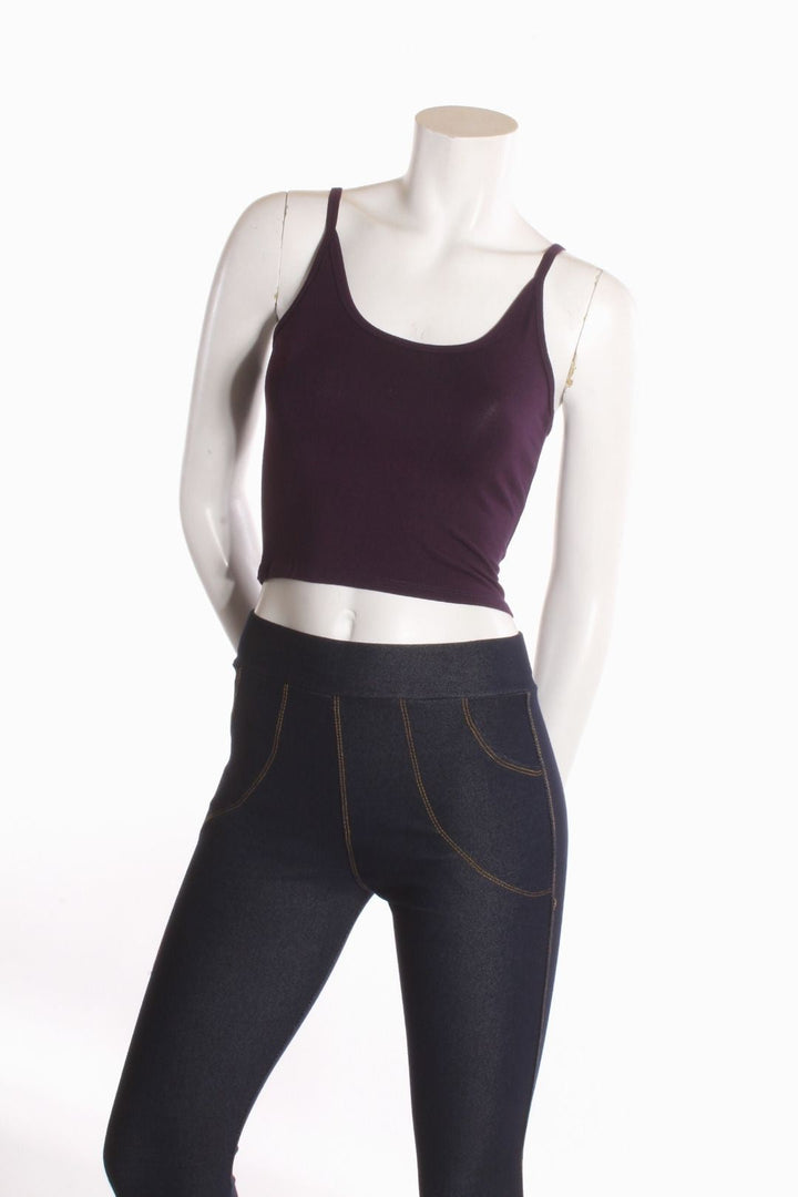 Camisole crop top Alexia Aubergine Camisole by Eternal | Roxy Lama